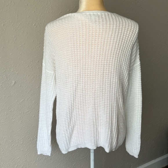 J. Jill White Knit Sweater Size S - Picture 4 of 8